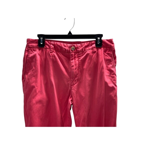 Vineyard Vines Pants Women's Size 33 x 30 Red Straight Leg 100% Cotton - Picture 3 of 5